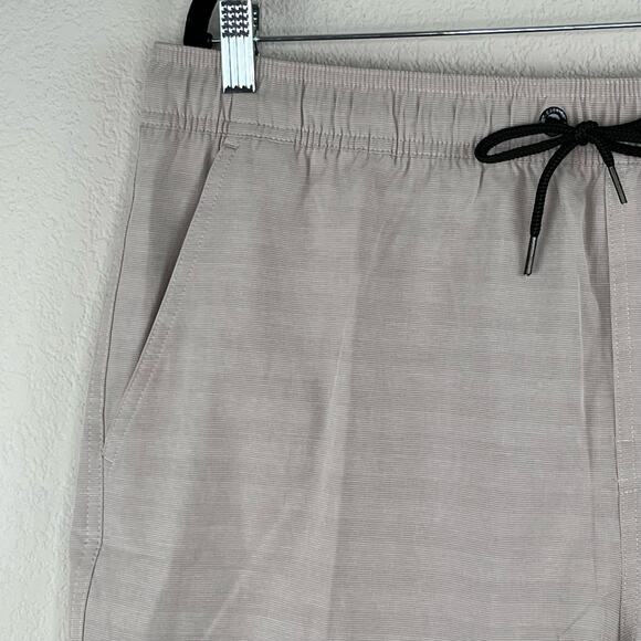 Ezekiel Tan Striped Men’s Casual 4” Elastic Drawstring Waist Board Shorts 38 NWT - Picture 6 of 12